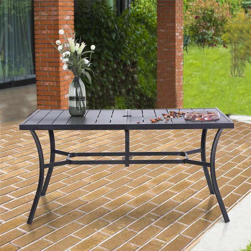 Kenley Powder Coated Steel Dining Table