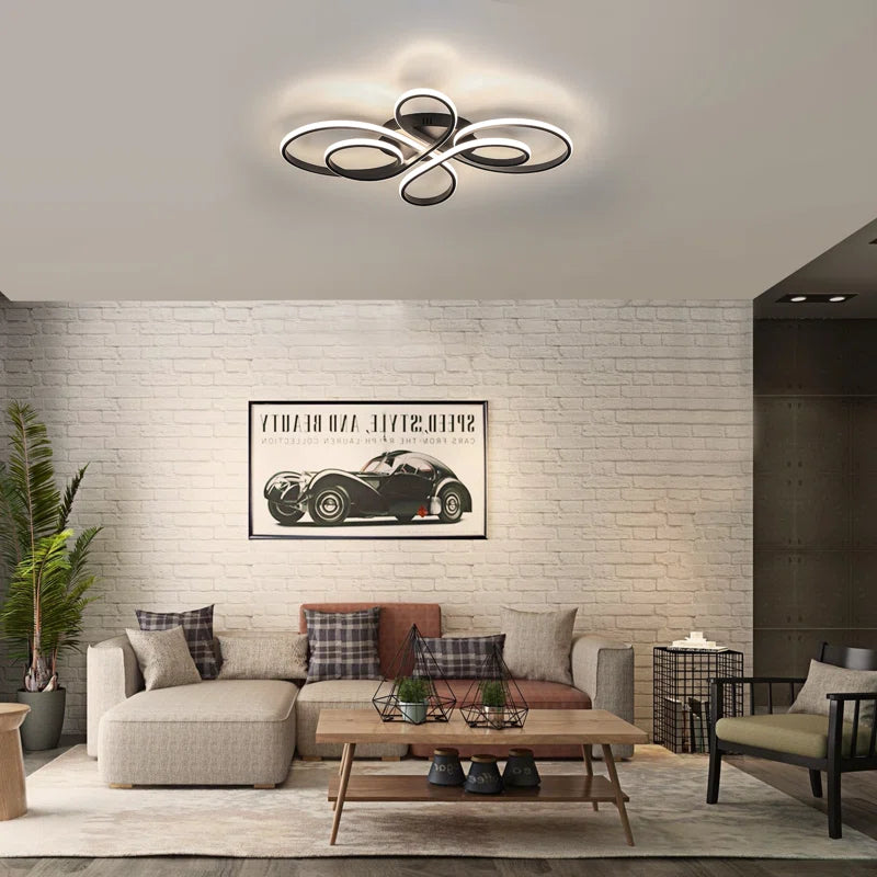 LED Ceiling Light Modern Dimmable in Butterfly-shaped Design 66 cm