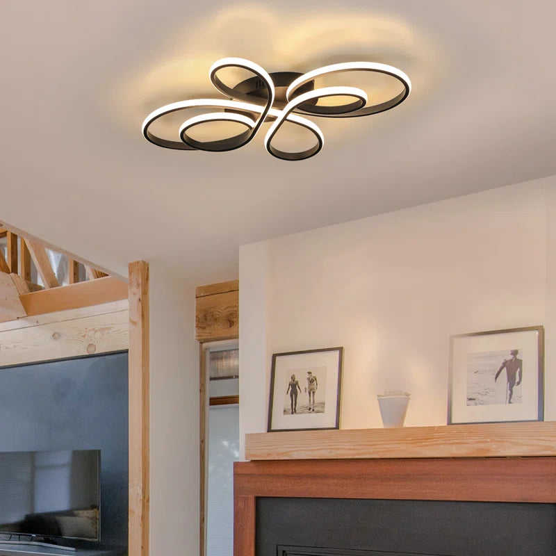 LED Ceiling Light Modern Dimmable in Butterfly-shaped Design 66 cm