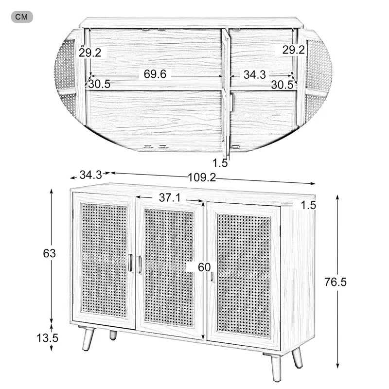 Hearn 109 Cm Wide Sideboard