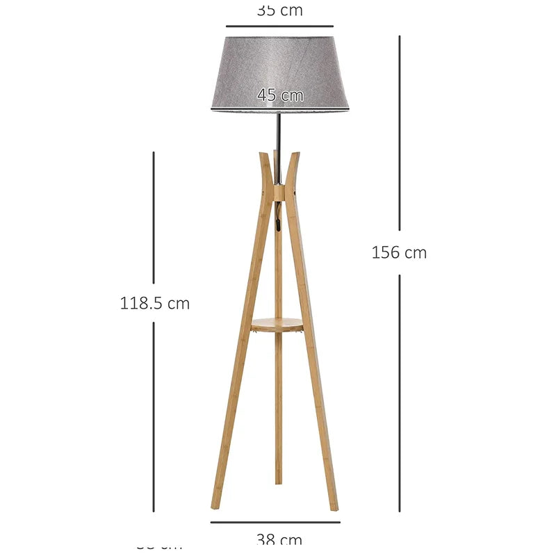 Southwick 156cm Brown Tripod Floor Lamp