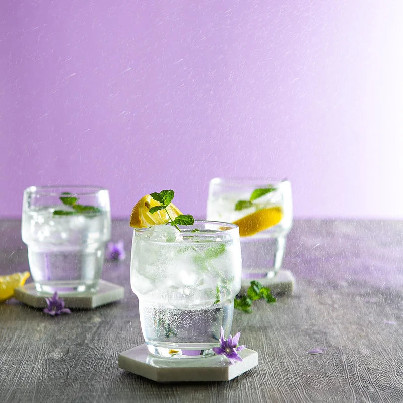 LAV 12 - Piece 285ml Glass Drinking Glass Glassware Set (Set of 12)