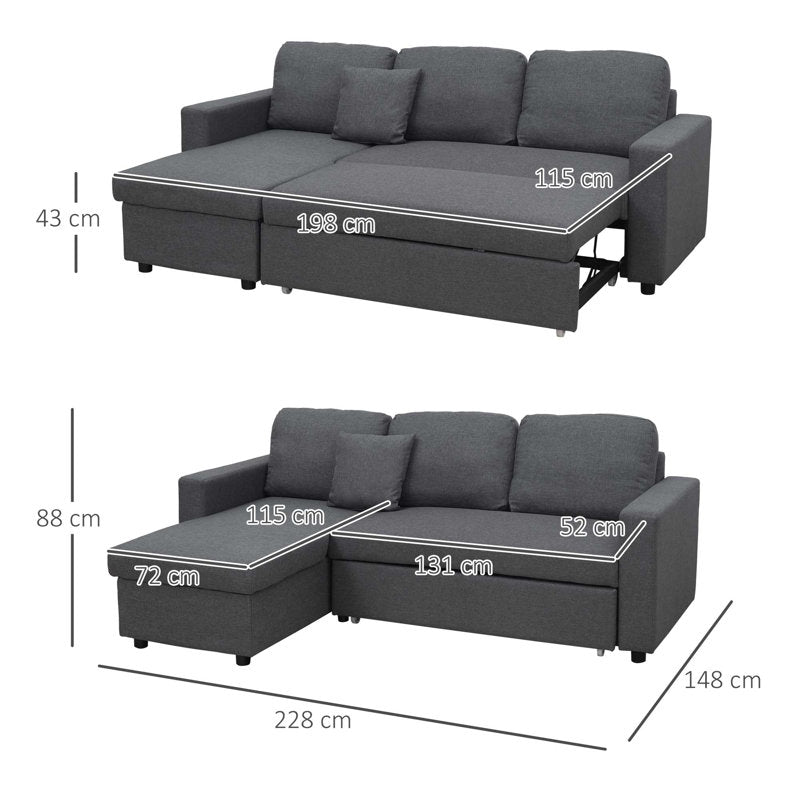 Koryn 2 - Piece Upholstered Corner Sofa