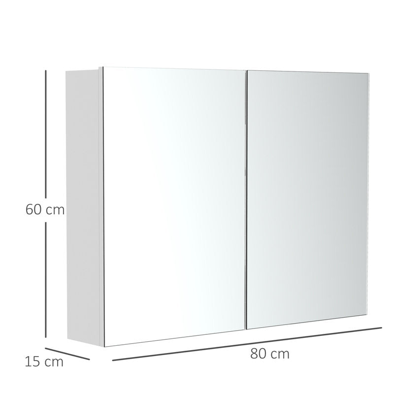 Savana 80cm x 60cm Surface Mount Flat Mirror Cabinet