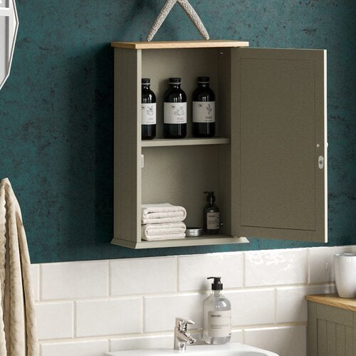 Milano 34mm W 53mm H Wall Mount Medicine Cabinet with Mirror and 2 Fixed Shelves