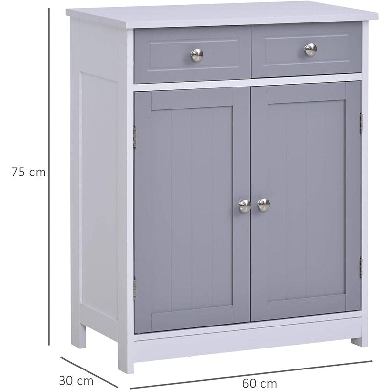 DeMontfort 60cm W x 75cm H x 30cm D Free Standing Bathroom Cabinet