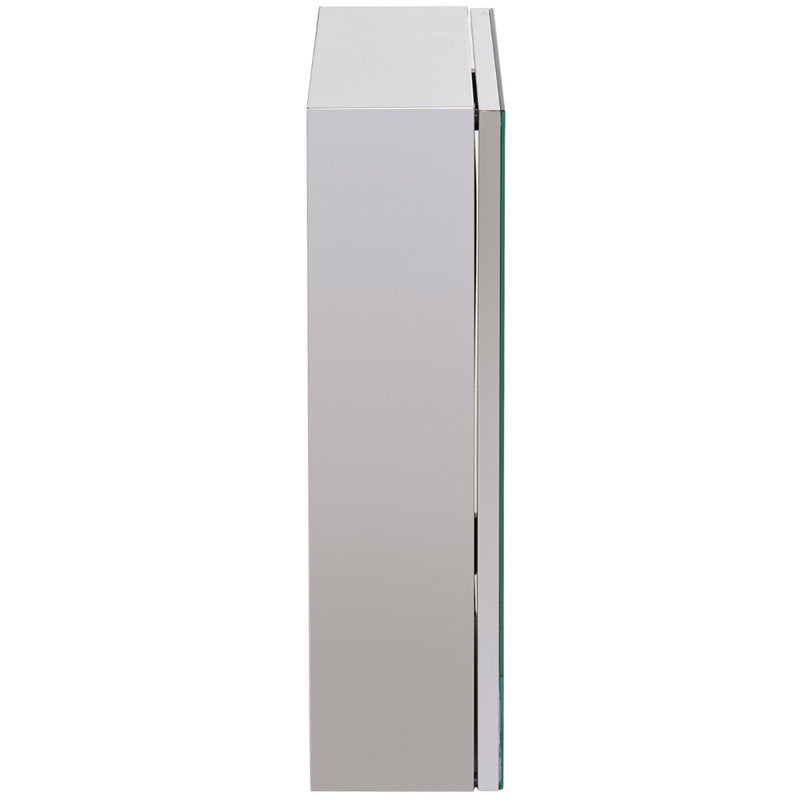Claunch 300mm W 550mm H Surface Frameless Medicine Cabinet with Mirror and 1 Fixed Shelf