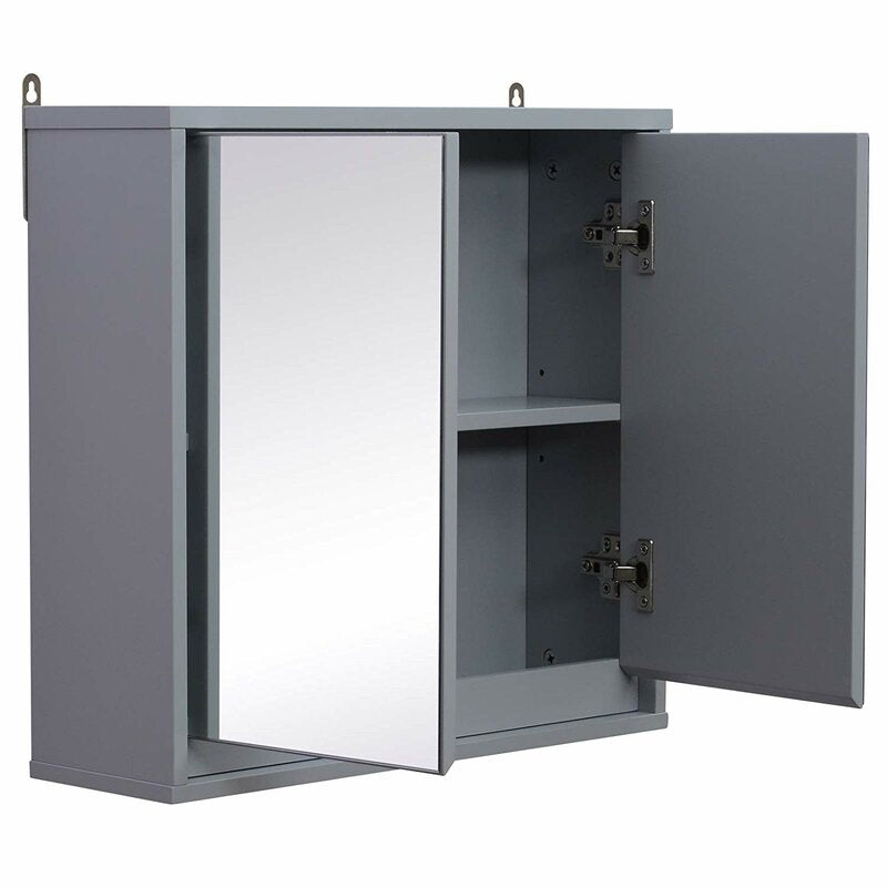 Breault 480mm W 450mm H Surface Framed Medicine Cabinet with Mirror and 1 Adjustable Shelf