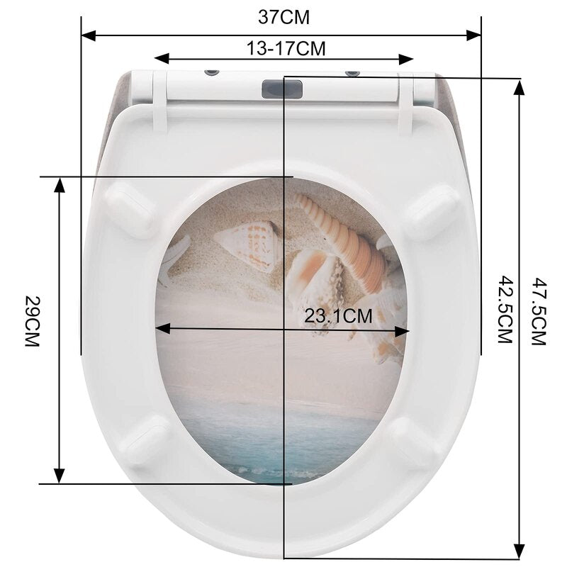Dejoire Soft Close Elongated Standard Toilet Seat