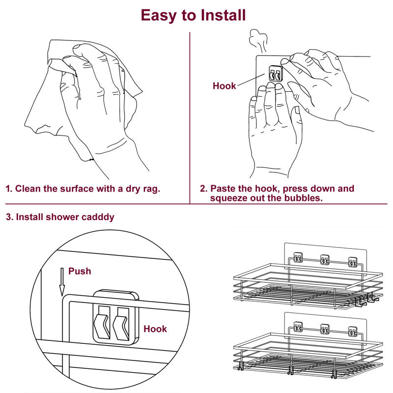 Maez Adhesive Mount Shower Caddy