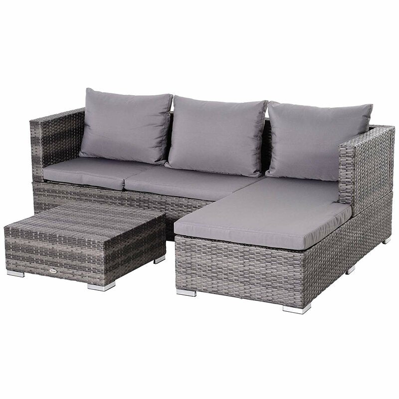 Aalijah 4 - Person Outdoor Seating Group with Cushions