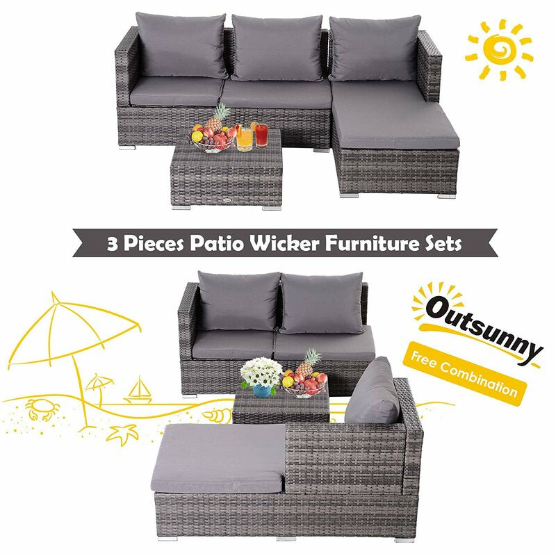 Aalijah 4 - Person Outdoor Seating Group with Cushions