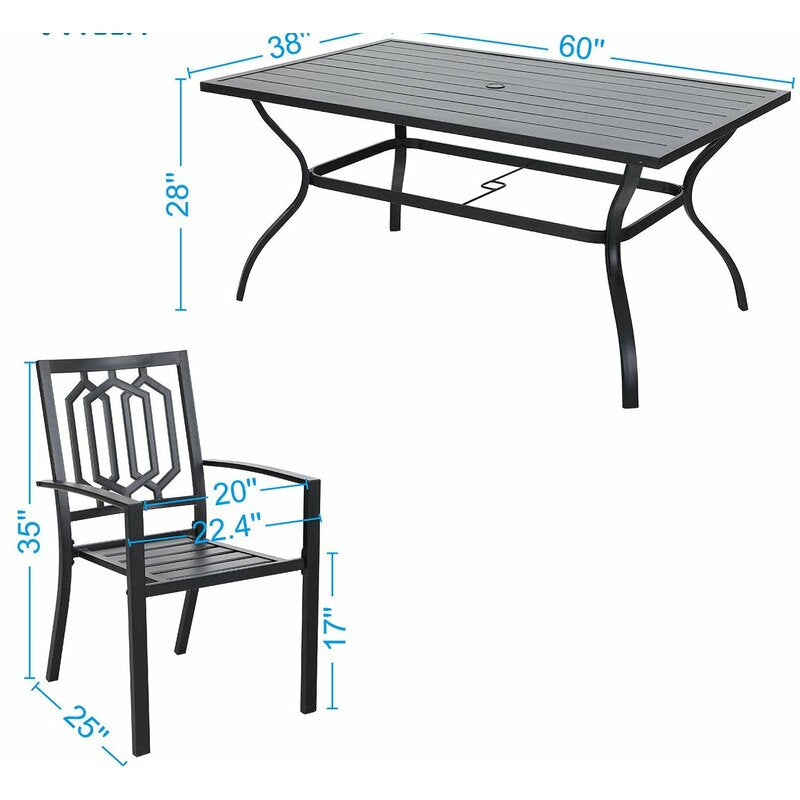 Rectangular 6 - Person 152cm Long Dining Set