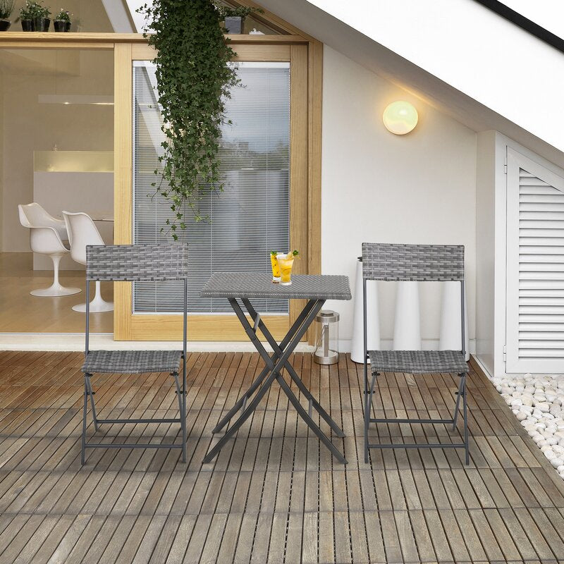 Taja Square 2 - Person 60cm Long Bistro Set