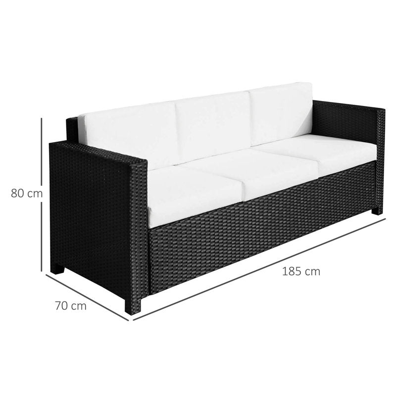 Cybele 185cm Wide Outdoor Garden Sofa with Cushions