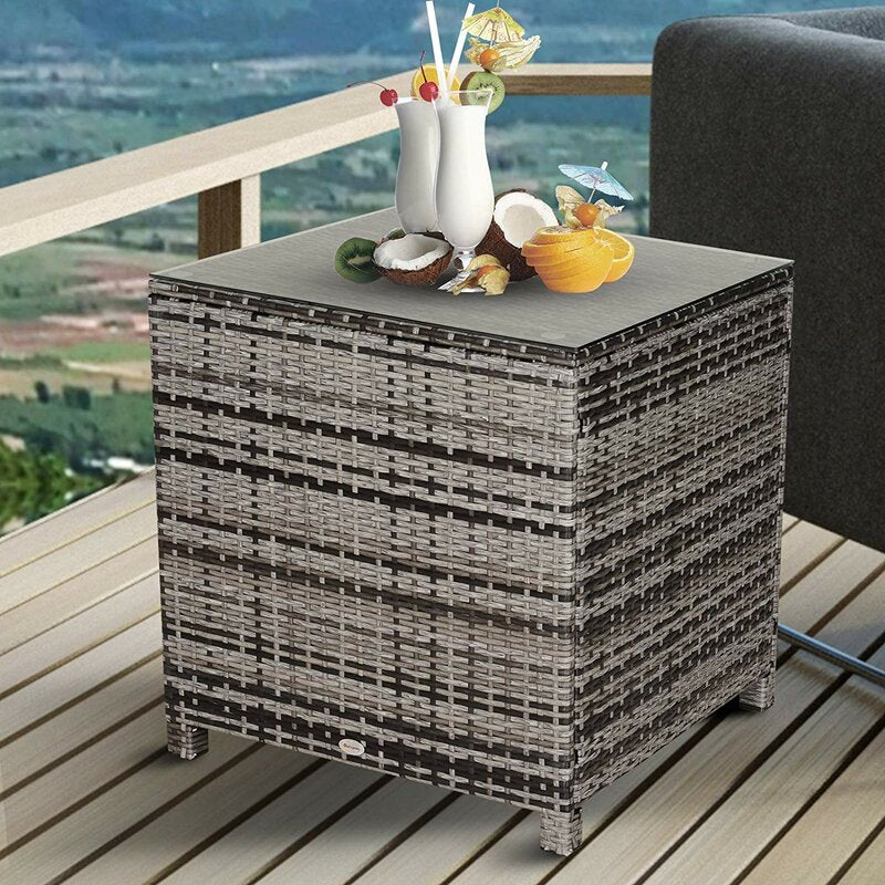 Gennett Rattan Side Table