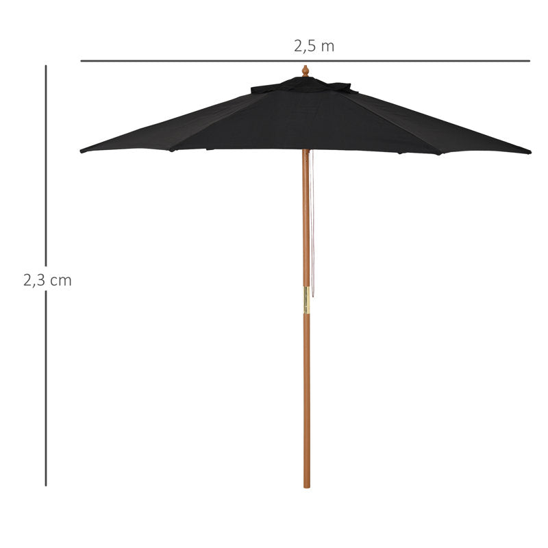 Cristina 2.5m Traditional Parasol