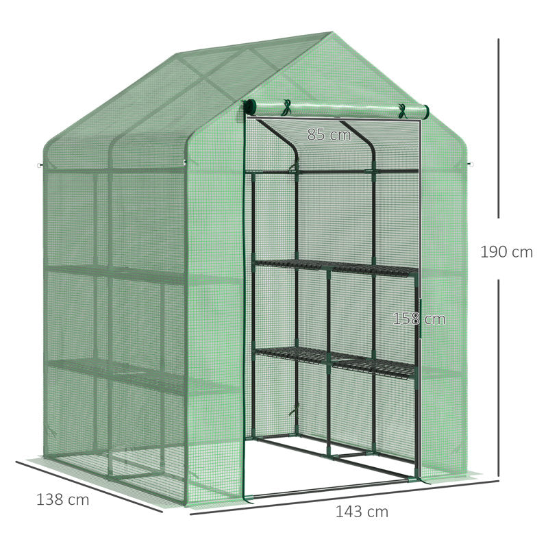 Conchita 4.7 Ft W x 6.3 Ft D Mini Greenhouse