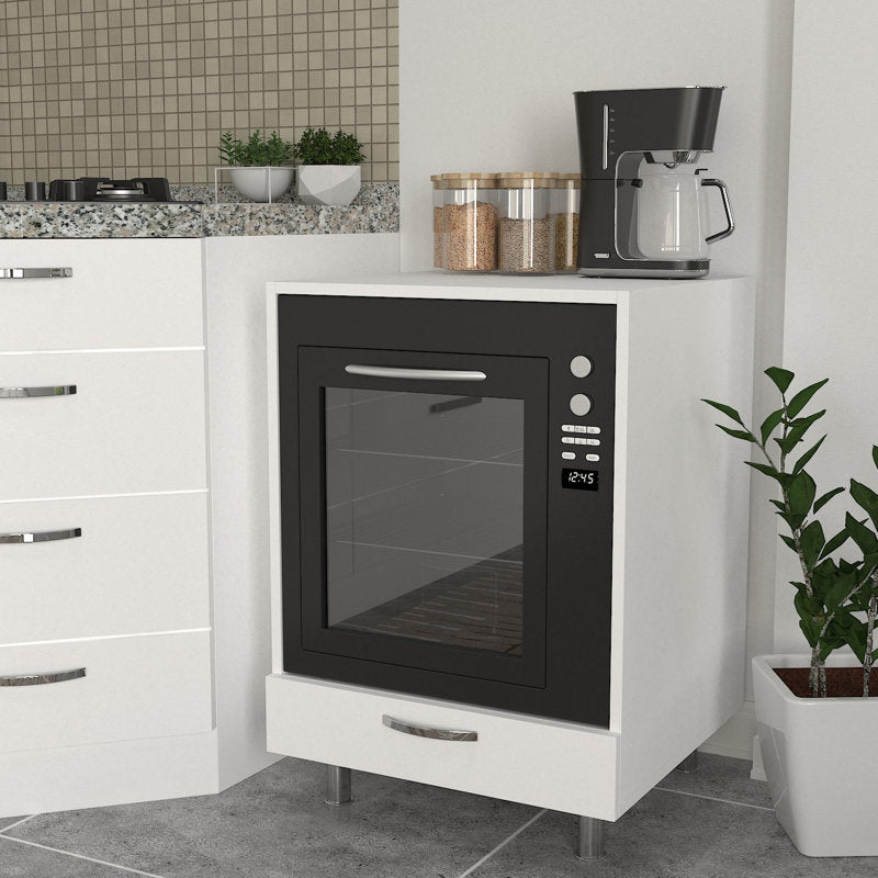 Oven conversion cabinet with worktop Sema V2 white