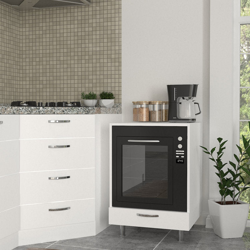 Oven conversion cabinet with worktop Sema V2 white