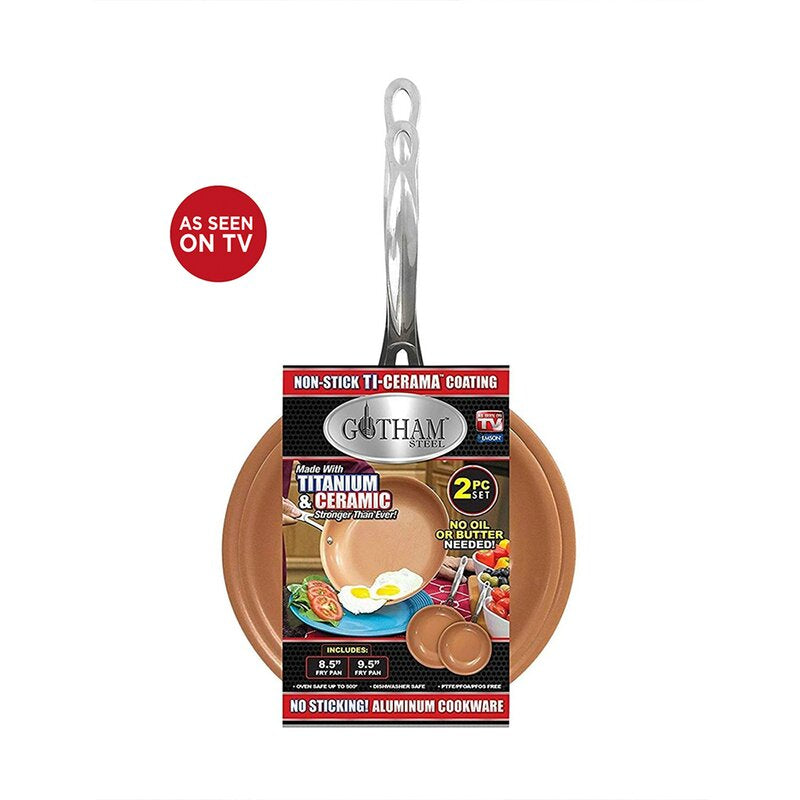 Gotham Steel Aluminium Non Stick 2 -Piece Frying Pan Set