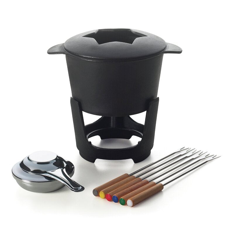 La Thuile 10 Piece Cast Iron Fondue Set