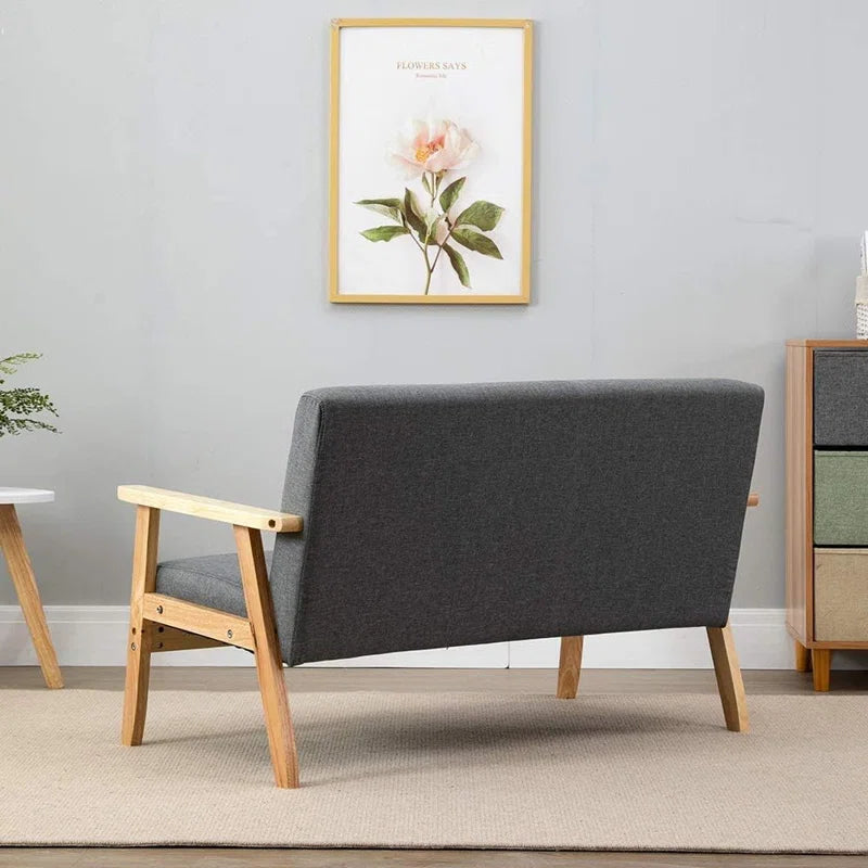 Living room wood furniture 2 seater sofa