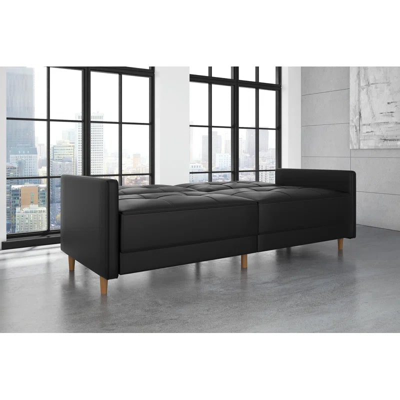 Everman 3 Seater Faux Leather Reclining Sleeper