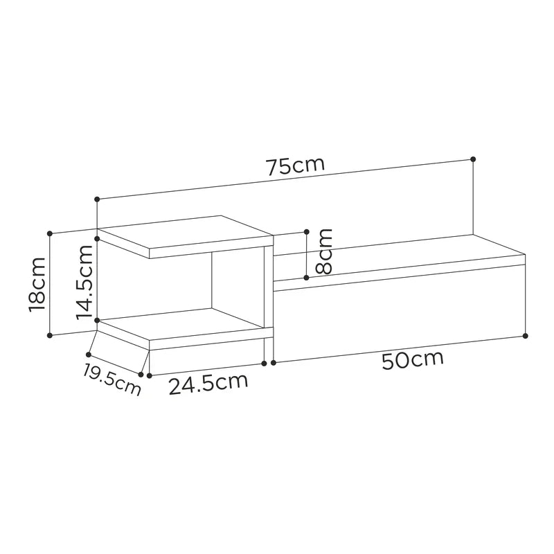 Modern Floating Wall Shelves (Set of 2)
