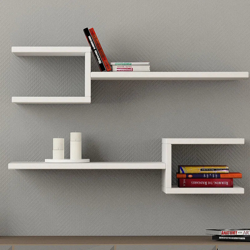 Modern Floating Wall Shelves (Set of 2)
