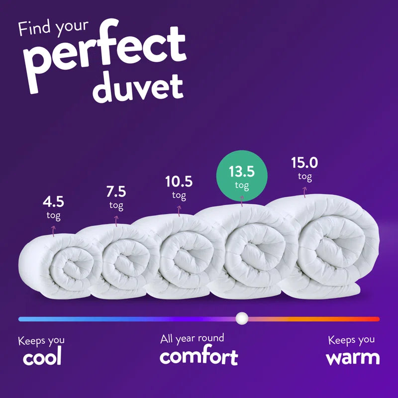 Slumberdown Warm Winter Nights Duvet 13.5 Tog Extra Warm & Thick Quilt Soft Touch Cover