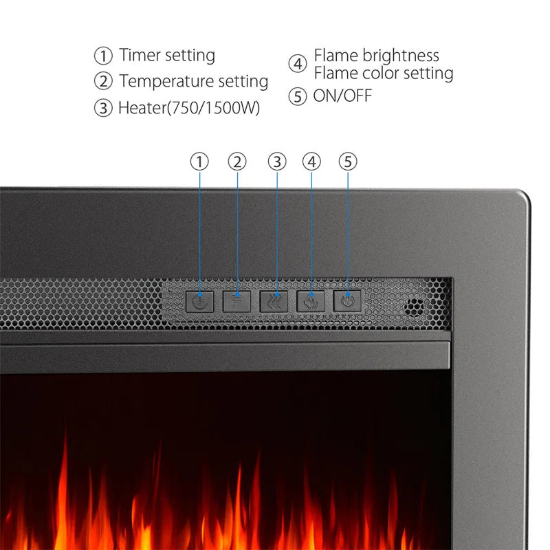 Wyndham Wade Logan Electric Fireplace