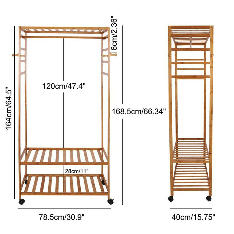 Billman 78cm Rolling Clothes Racks