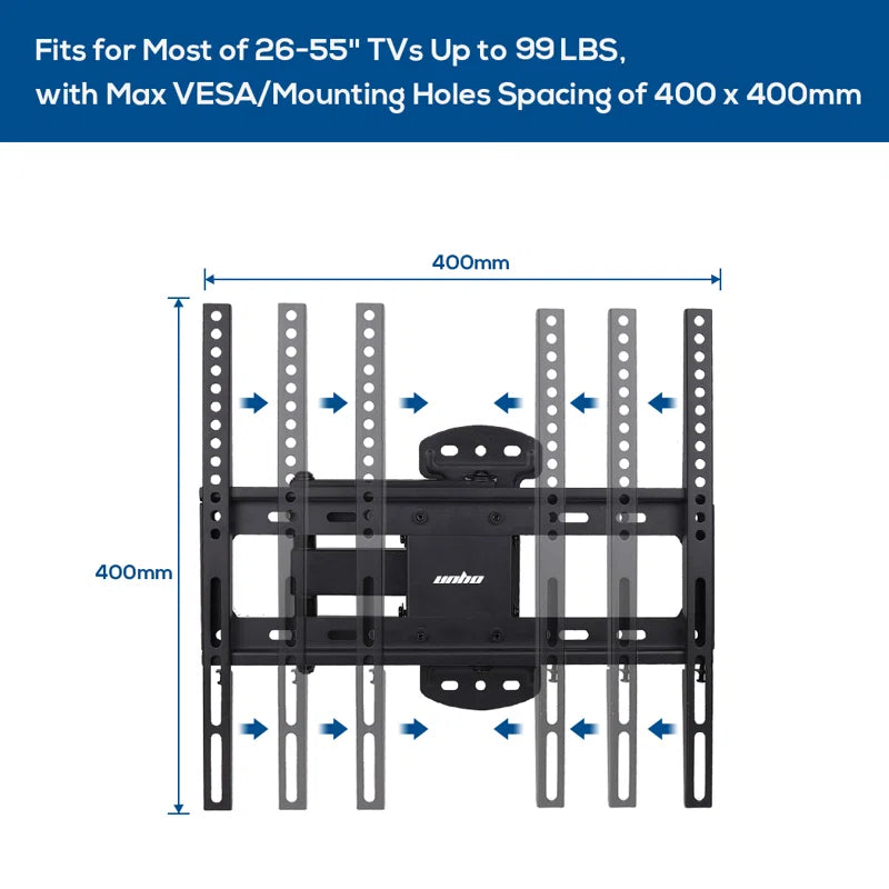 Tilt And Swivel Universal TV Bracket Wall Mount Supports 32-55