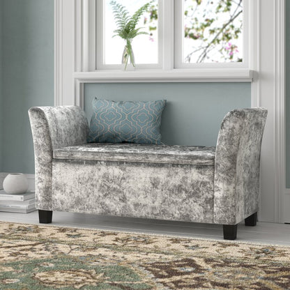 Kristian Velvet Upholstered Storage Bench