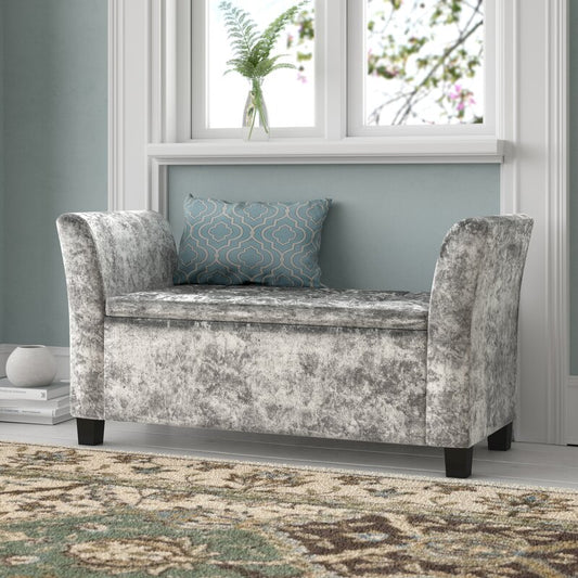 Kristian Velvet Upholstered Storage Bench