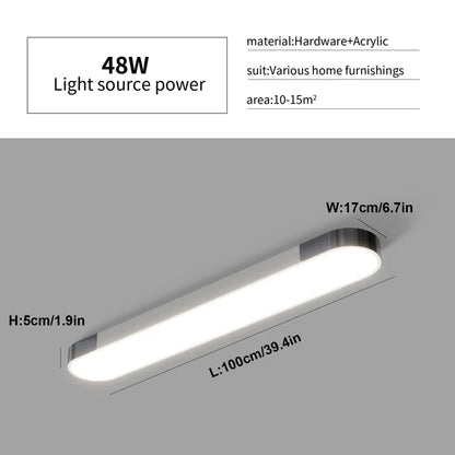 Cherron 1 - Light 100cm LED Flush Mount