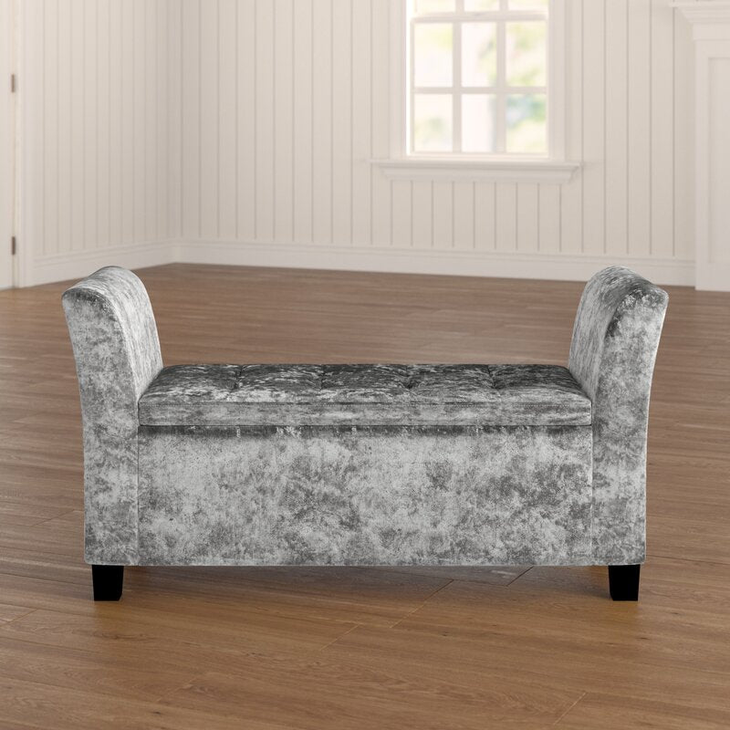 Kristian Velvet Upholstered Storage Bench