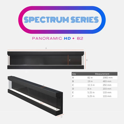 3D Panoramic 3 Sided Media Wall Electric Fireplace