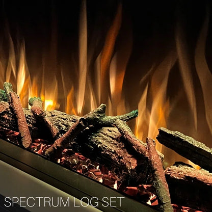 3D Panoramic 3 Sided Media Wall Electric Fireplace