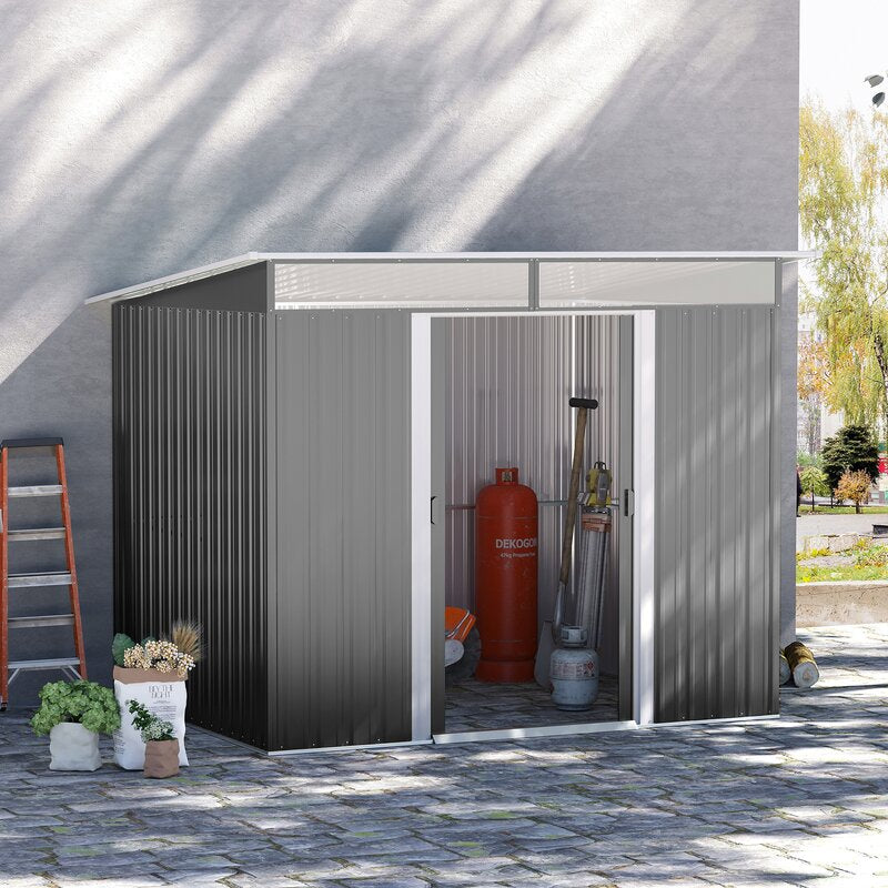 Artavious 9 ft. W x 7 ft. D Metal Flat Tool Shed
