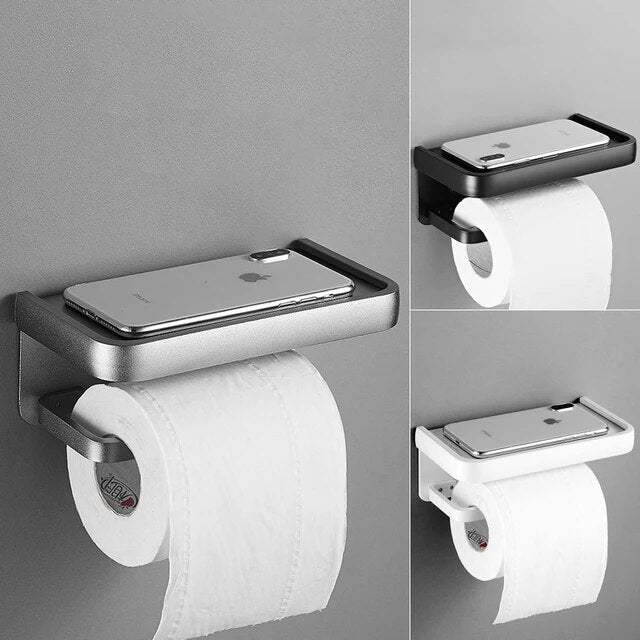 ELLEN Black Toilet Paper Holder