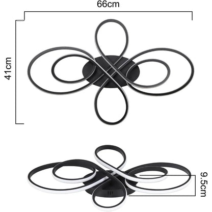 LED Ceiling Light Modern Dimmable in Butterfly-shaped Design 66 cm