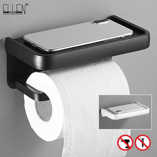 ELLEN Black Toilet Paper Holder