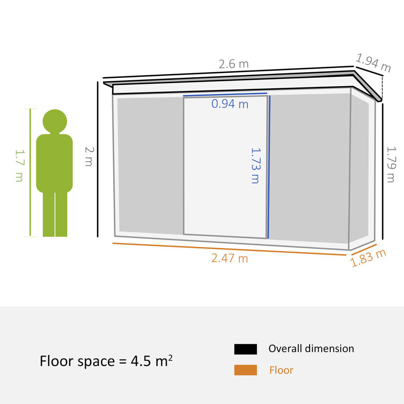 Artavious 9 ft. W x 7 ft. D Metal Flat Tool Shed