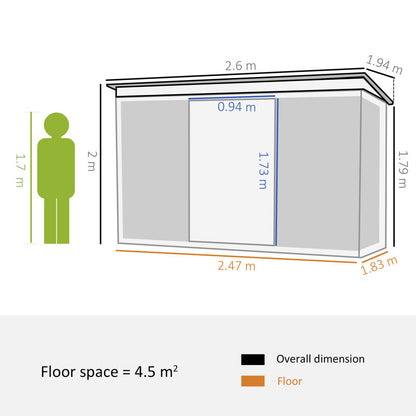 Artavious 9 ft. W x 7 ft. D Metal Flat Tool Shed