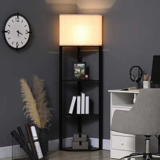 Lacarla 159cm Black Column Floor Lamp