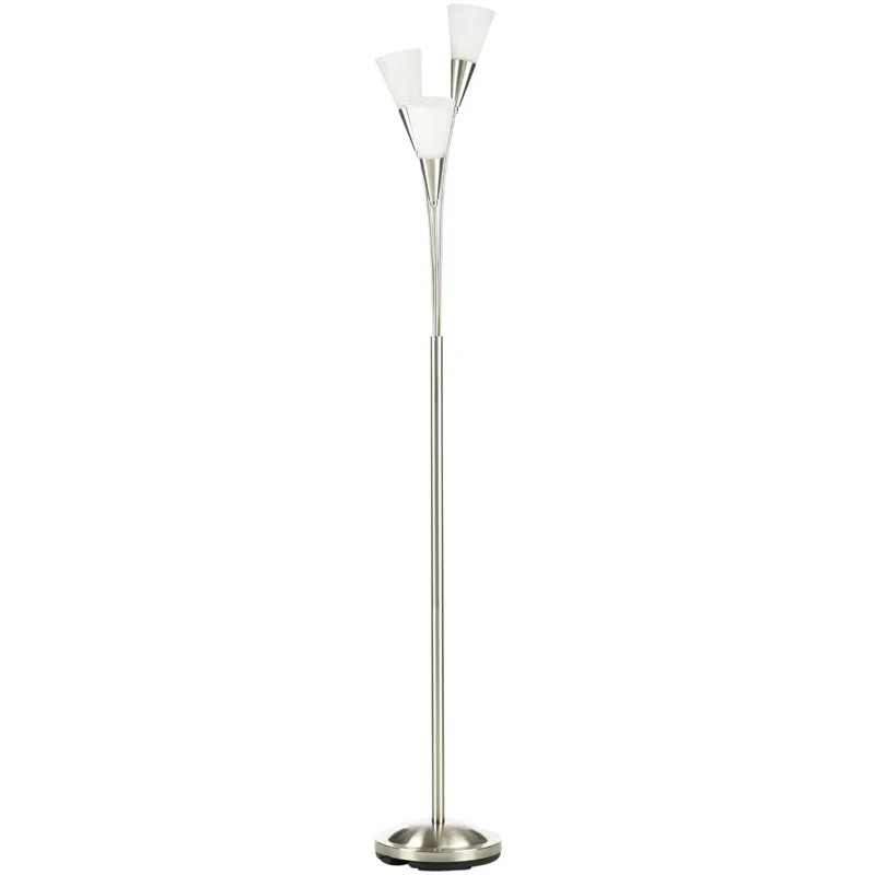 166cm Silver Torchiere Floor Lamp