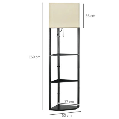 Lacarla 159cm Black Column Floor Lamp