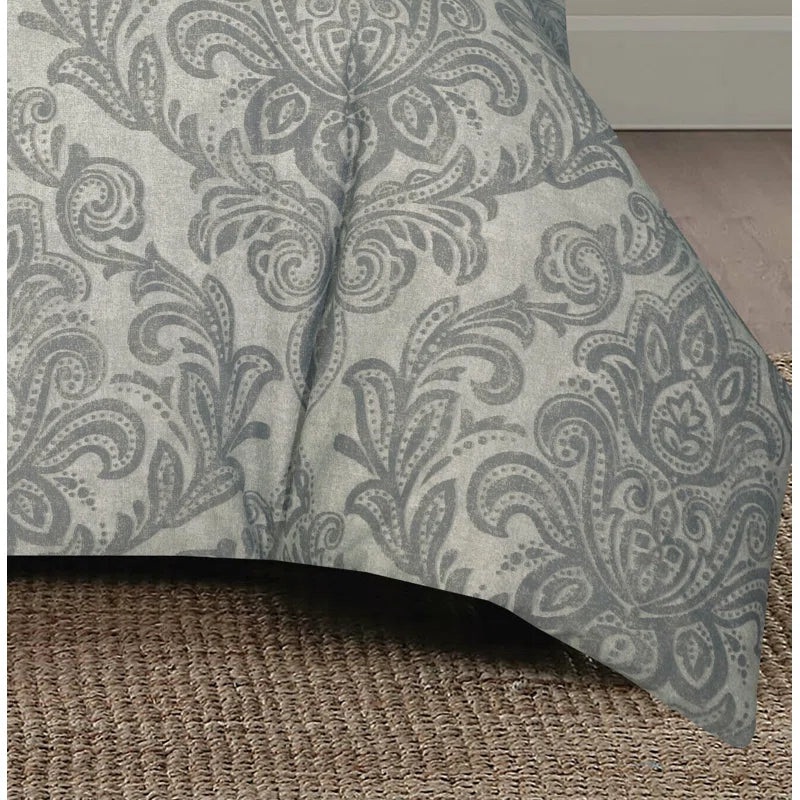 Aramis Damask Duvet Cover Set with Pillowcases